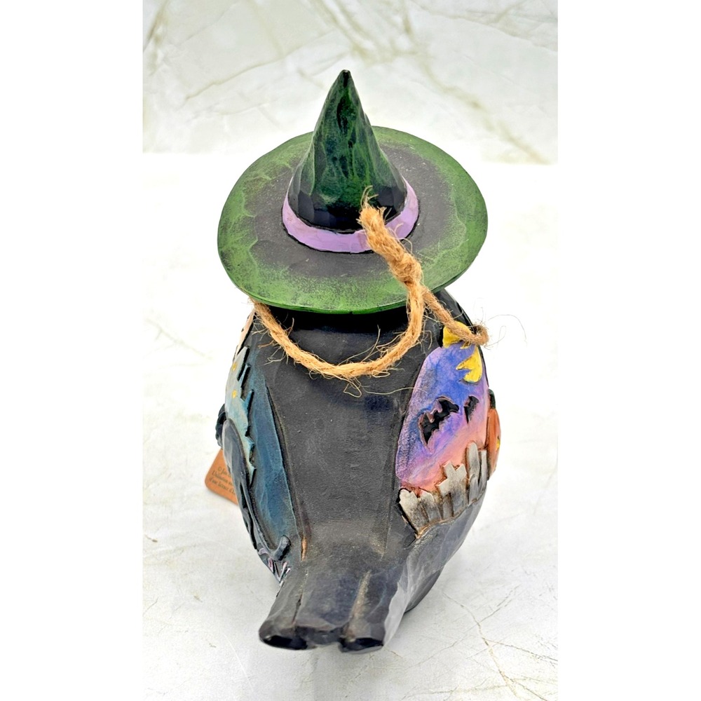 Jim Shore Halloween Crow Pint Size Figurine 6009510 Flights of Fright enesco New - Picture 6 of 16